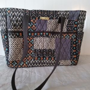 Bella Taylor Multicolor Quilted Tote Pockets